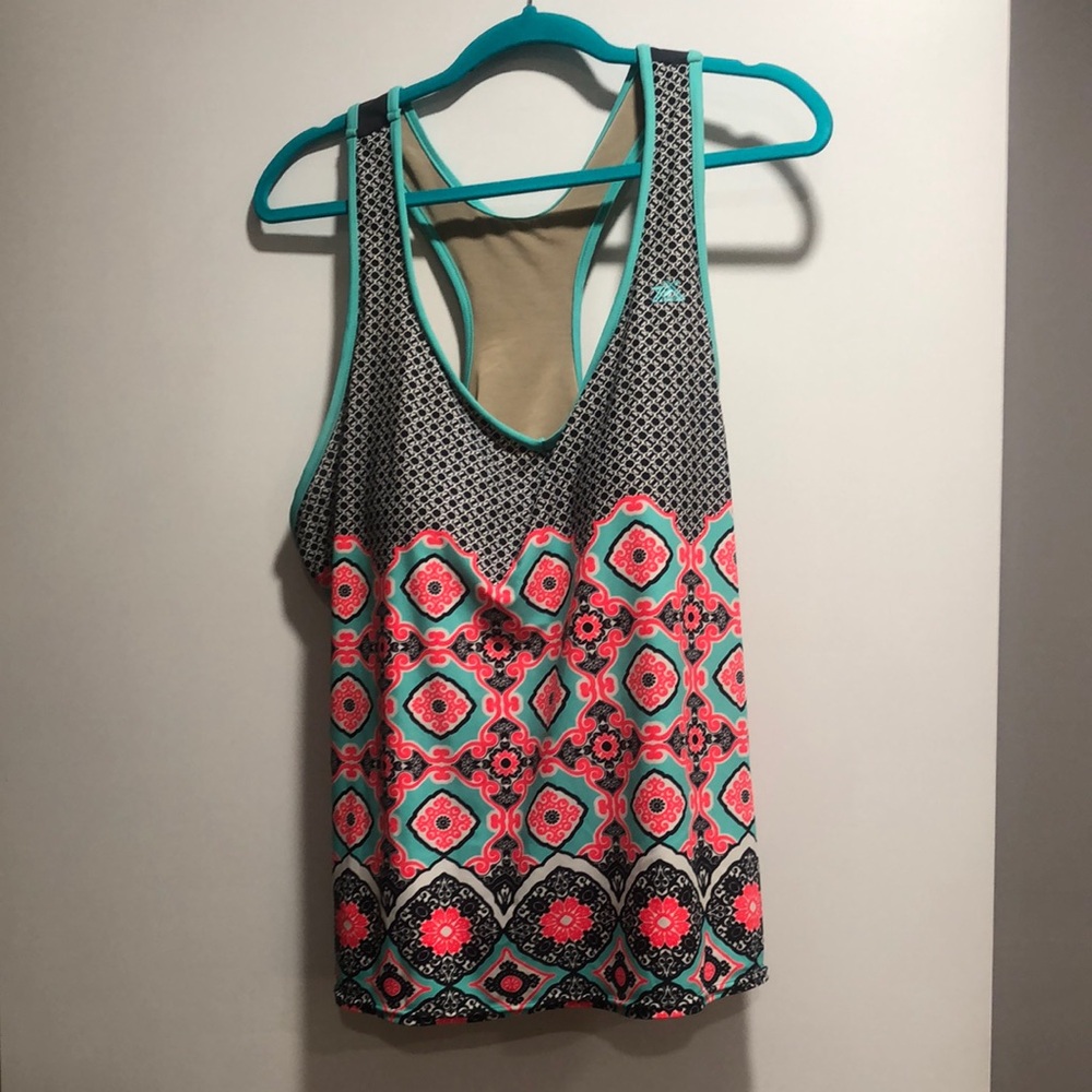 ZeroXposur Green Graphic Swim Tank Top